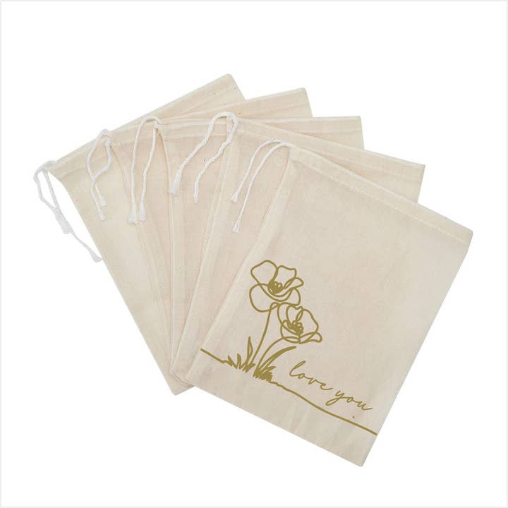 Liefde Jij Katoenen Mousseline Trekkoordtas // Gewoon Omdat Cadeau voor wholesale door Spiritual Whiskey