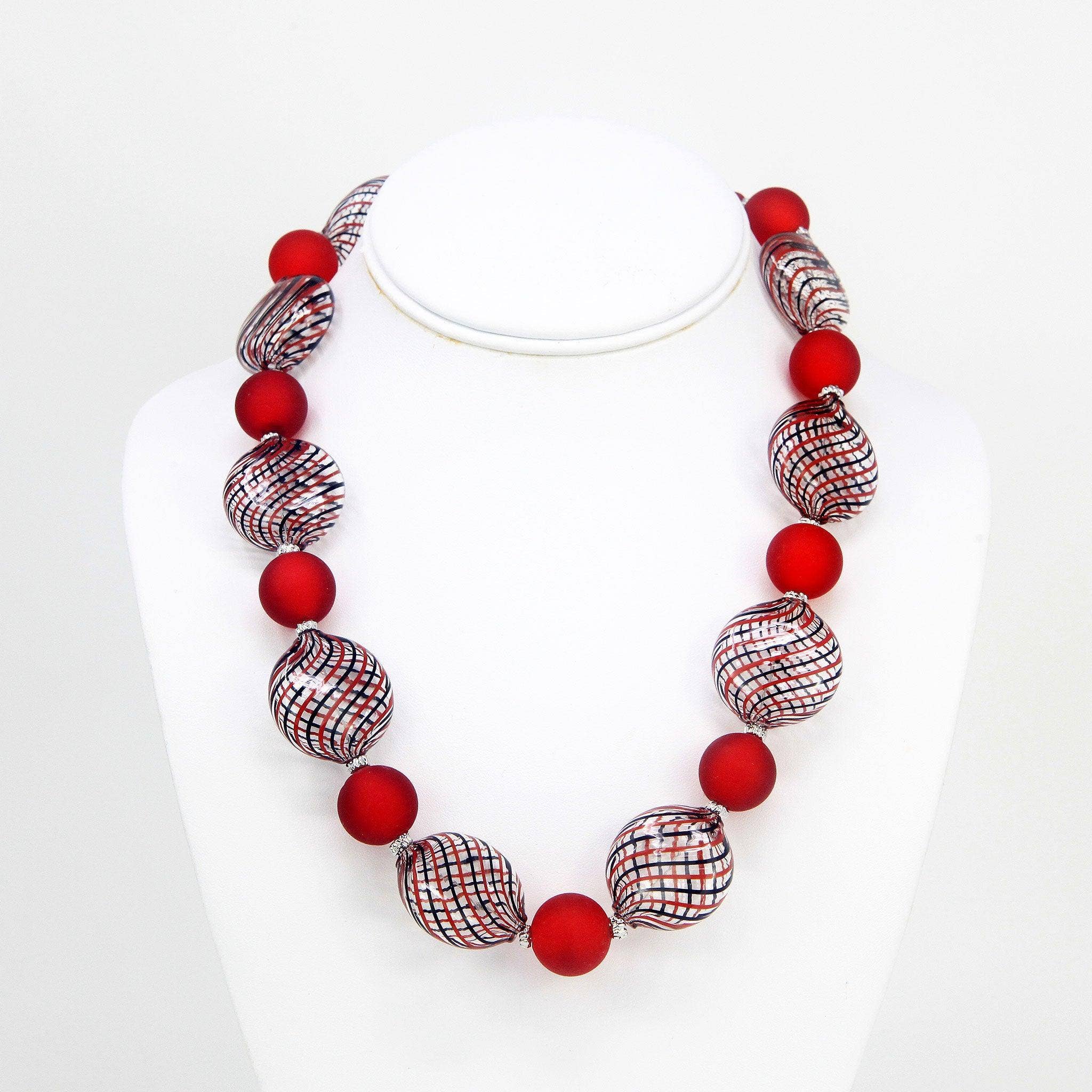 Via Graceffo – Colar com missangas/pérolas por atacado – Colar de Contas de Vidro Murano Autêntico, Monica9, Contas Redondas e em Forma de Disco11