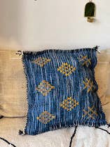 NOMAD BY LIV – Engroshandel Pyntepudebetræk – Vintage kilim pudebetræk i blå og brun3