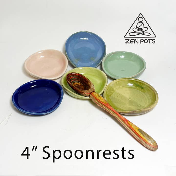 3 in Spoon Rests - Ceramic Kitchen Tools Utensils - 5/case for wholesale by Zen Pots