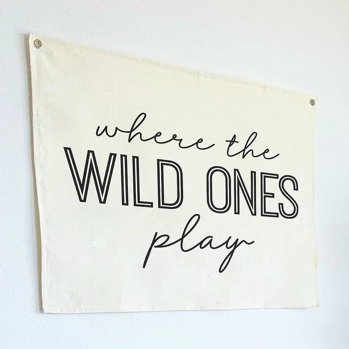 Where The Wild Ones Play, Playroom Banner, Personalized Gift for wholesale by Charming4Creations