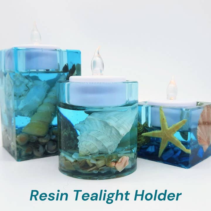 Ocean Themed Candle Holder Made with Eco-Friendly Resin for wholesale by JEMS of the Sea