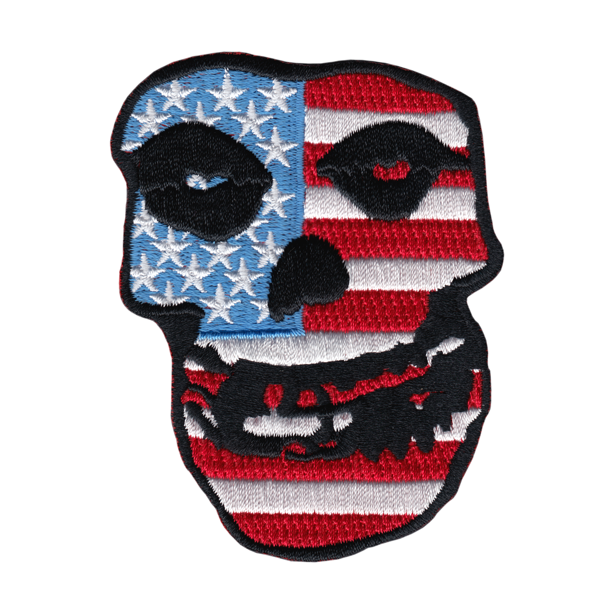Square Deal Recordings & Supplies - Wholesale Patch - Patch - The Misfits - Crimson Ghost Skull - USA Flag0