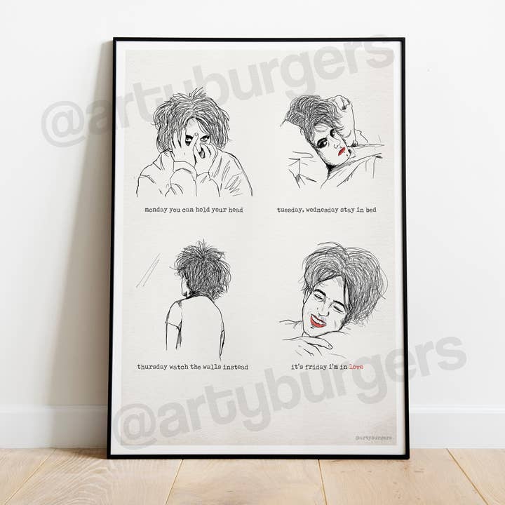 Friday I'M In Love - (Singolo) | Ispirato ai testi rock indie per la vendita all'ingrosso da parte di ArtyBurgers