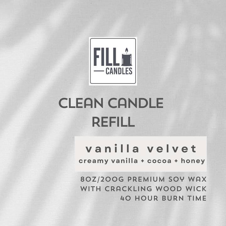 Mulberry Skincare – wholesale Jar/filled candle – Vanilla Velvet Candle Refill1