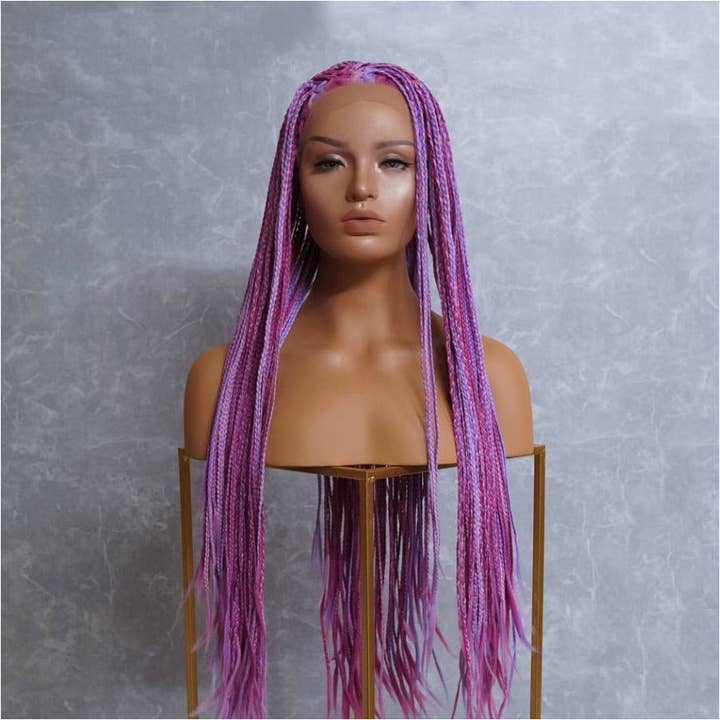Milk & Honey - Wholesale Wig/Hair Piece - PHOENIX Mixed Pink Braided 26" Lace Front Wig