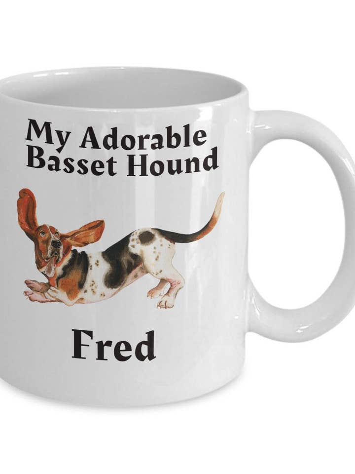 Tazza Basset Hound Owners, motivo: My Adorable Basset Hound per la vendita all'ingrosso da parte di Happy Jan Designs