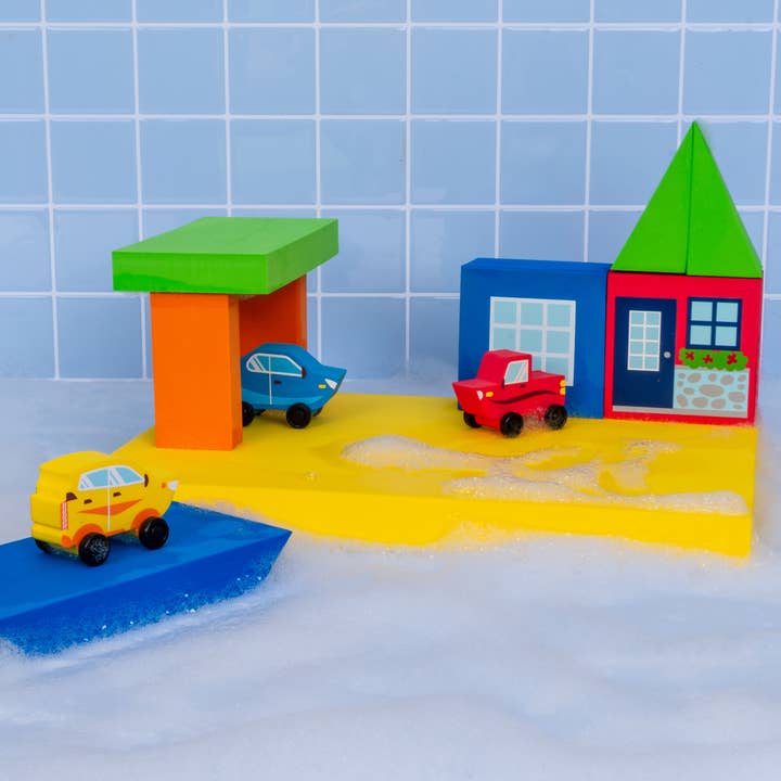 Just Think Toys - Wholesale Building Set - Kids - BathBlocks Floating Cars Set - New!2