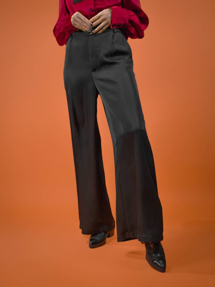 Onyx Palazzo-broek voor wholesale door Lively Ghosts