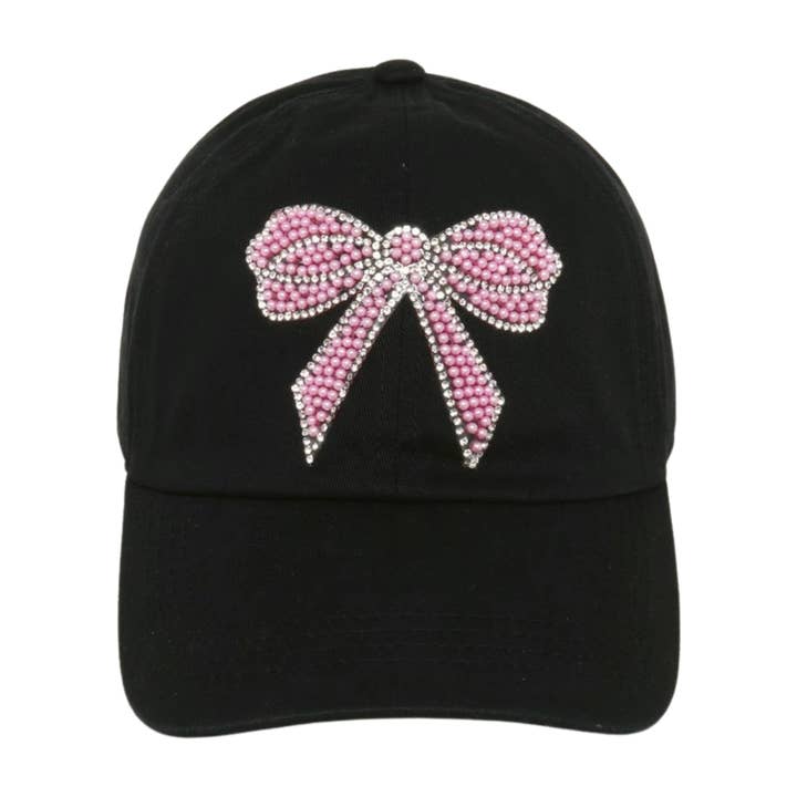 David And Young - Wholesale Baseball Cap - Women's - PEARLY PINK BOW DESIGNED BASEBALL CAP5