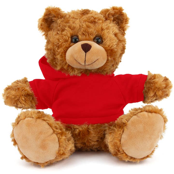Plushland - Wholesale Stuffed/Plush Toy - Kids & Baby - 11" Personalized Teddy Bear in Hoodie | Custom Sitting Bear36
