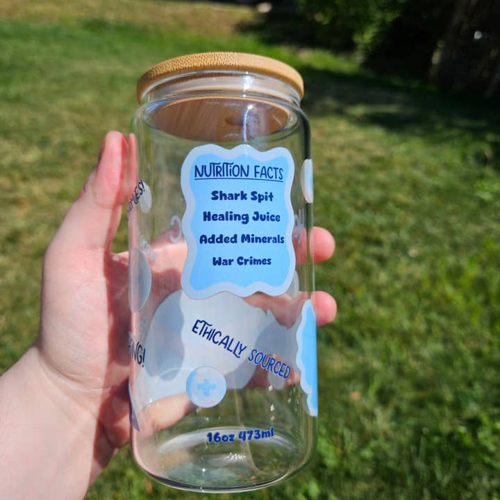 Floating Frogs - Wholesale Drinking Glass/Cup - Jeffy's Healing Tonic Glass Can3