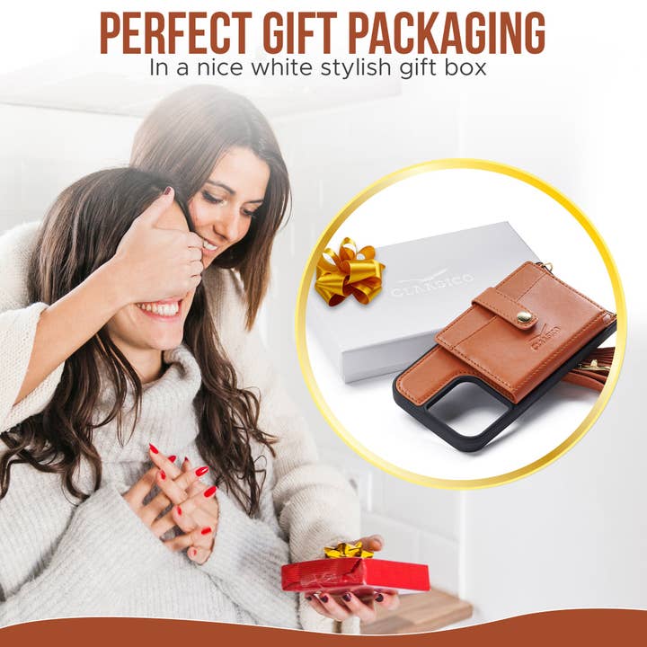 Claasico - Vente Étui portefeuille pour téléphone – femme - Étui portefeuille en similicuir pour téléphone iPhone 13 à porter en bandoulière avec emplacements cartes29