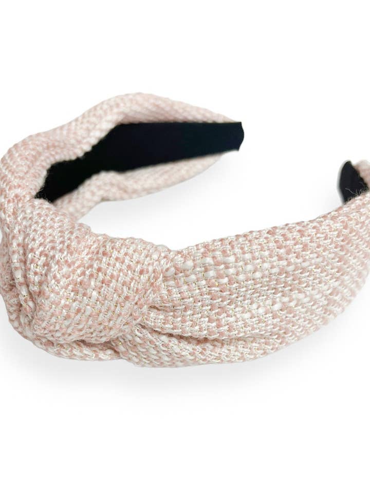 Bandeau en jute rose clair pour la vente par The Sandy Pearls