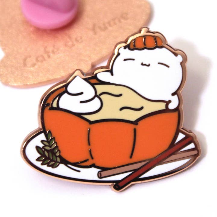 Pumpkin Spice B'latte Enamel Pin for wholesale by Cafe De Yume