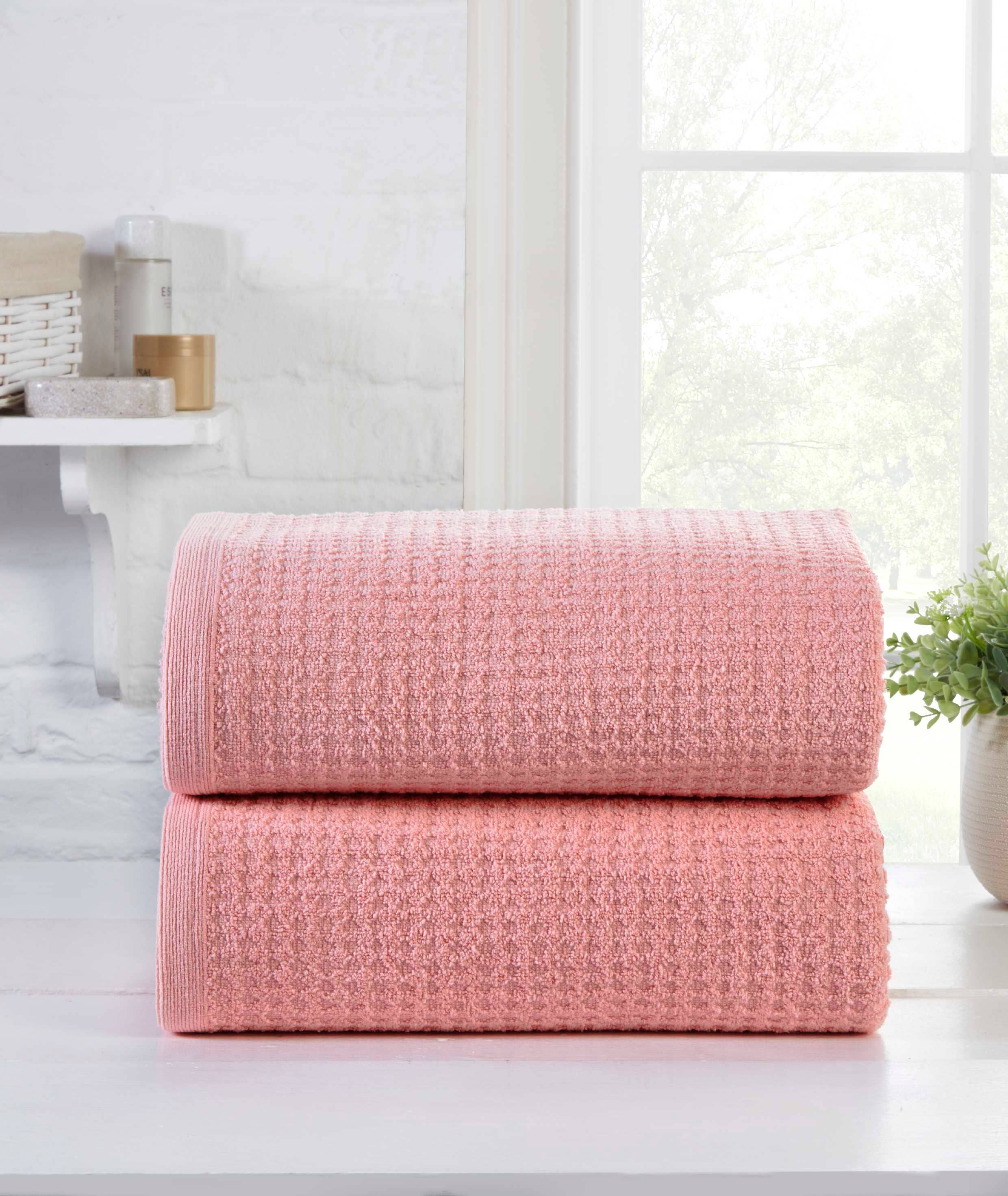 Rapport Home Furnishings Limited – wholesale Towel set – Waffle 2 Piece Textured Super Soft And Absorbant Towel Bale2