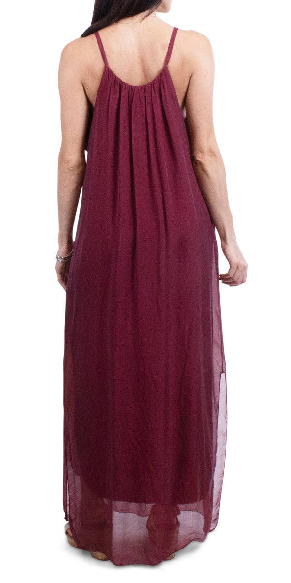 Gigi Moda - Wholesale Dress - Women's - Silk Spaghetti Maxi Dress16
