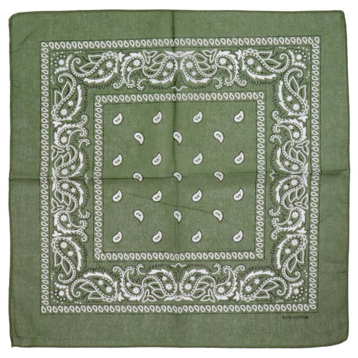 Cap Zone - Wholesale Bandana - Women's - Classic Paisley Print Square Cotton Bandana