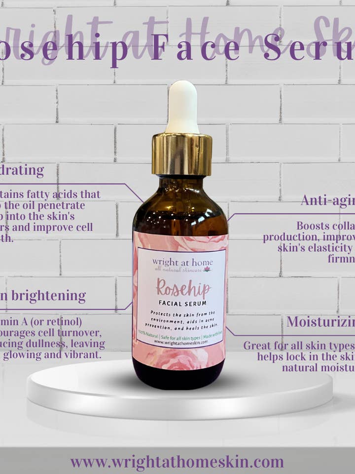 Hagebutten-Gesichtsserum für den Großhandel von Wright at Home Skin