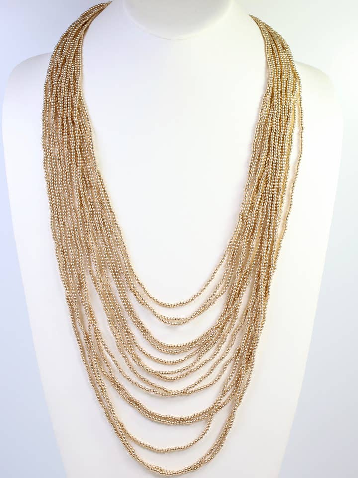 Collier Long Multi-Couches Samuels Or pour la vente par Caroline Hill