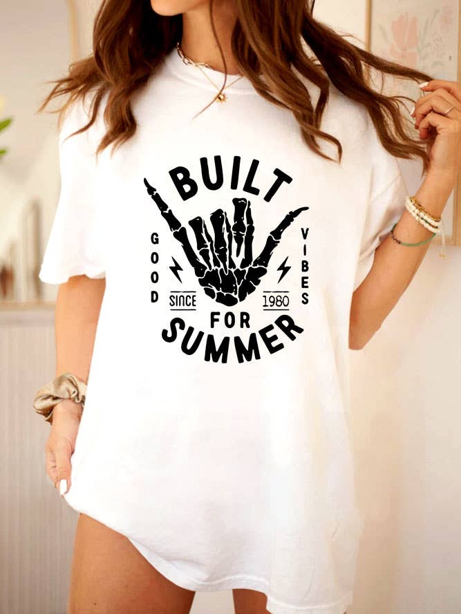 Built for Summer Hang Loose, Unisex Round Neck T-Shirt for wholesale by Top Avenue