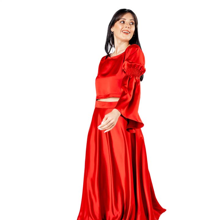 Pomarosa Ballow Midi Skirt for wholesale by ACHACHAY