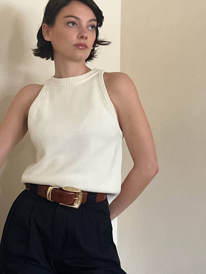 Georgina Pima-Baumwoll-Haltertop für den Großhandel von Na Nin