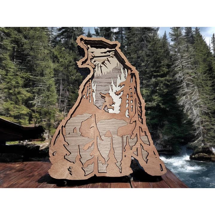 Orso Grizzly a strati per la vendita all'ingrosso da parte di Kaci's Kreations