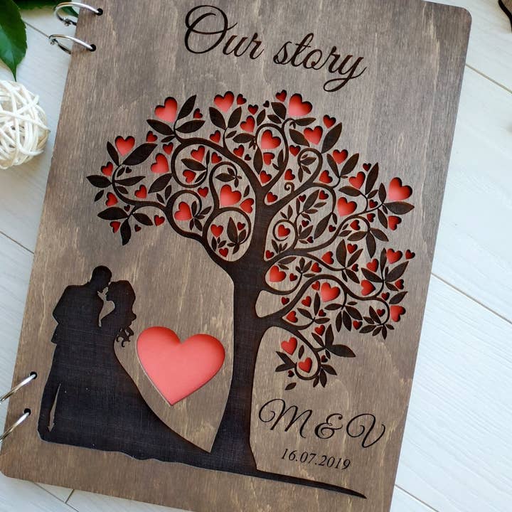 Cherish Deal - Wholesale Photo Album - Personalized Wooden Photo Album, Wedding Album, Valentine's Day Gift, Memory Gift Book for Him, Personalized Photo Book, Personalized Book