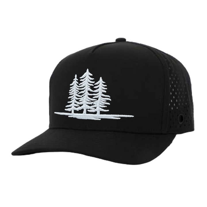 Black Tree Signature Waterproof Hat for wholesale by SixHats Supply Co