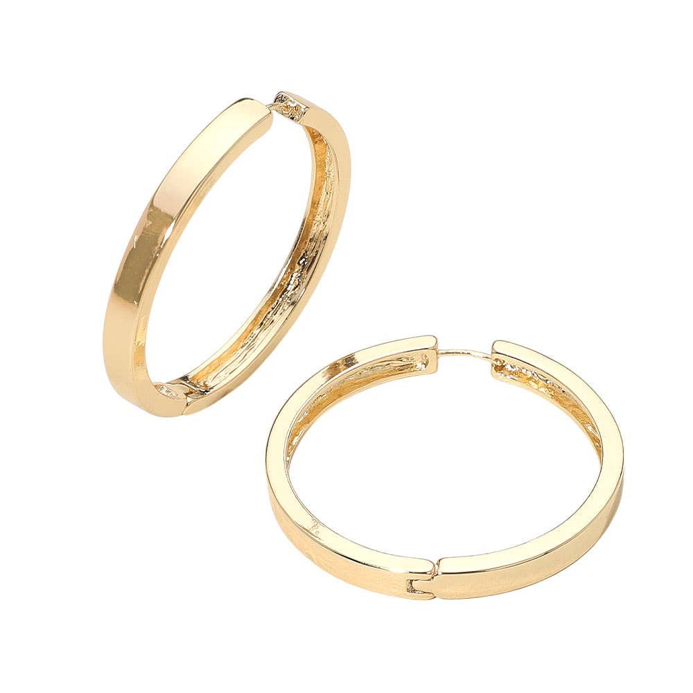 Sensibling Corp. - Vente Créoles - Boucles d'oreilles créoles élégantes plaquées or1