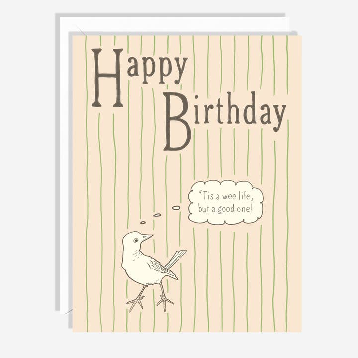 'Tis a Wee Life | Illustrated | Birthday Card for wholesale by Crumb La Dote