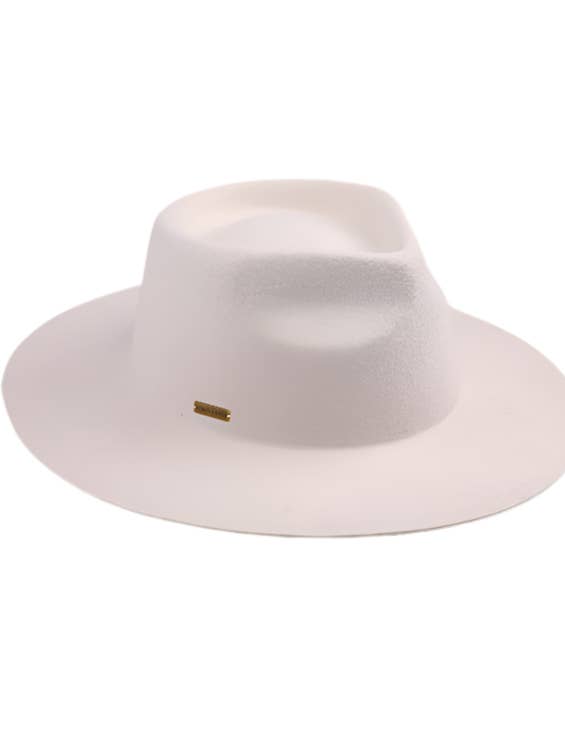 Der Tucson Woll-Fedora-Hut - Hellaprikose für den Großhandel von Chloe Alexis