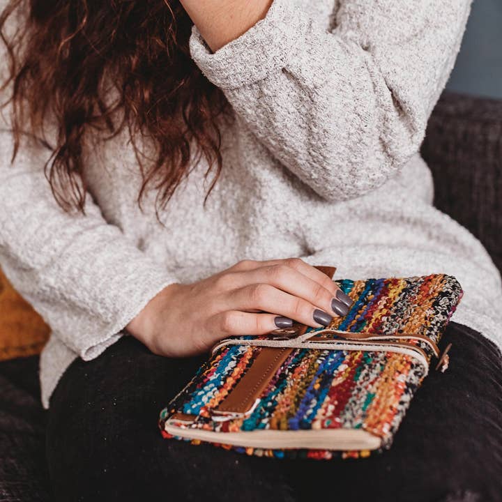 Ten Thousand Villages - Wholesale Journal/Diary - Sari & Leather Travel Journal2