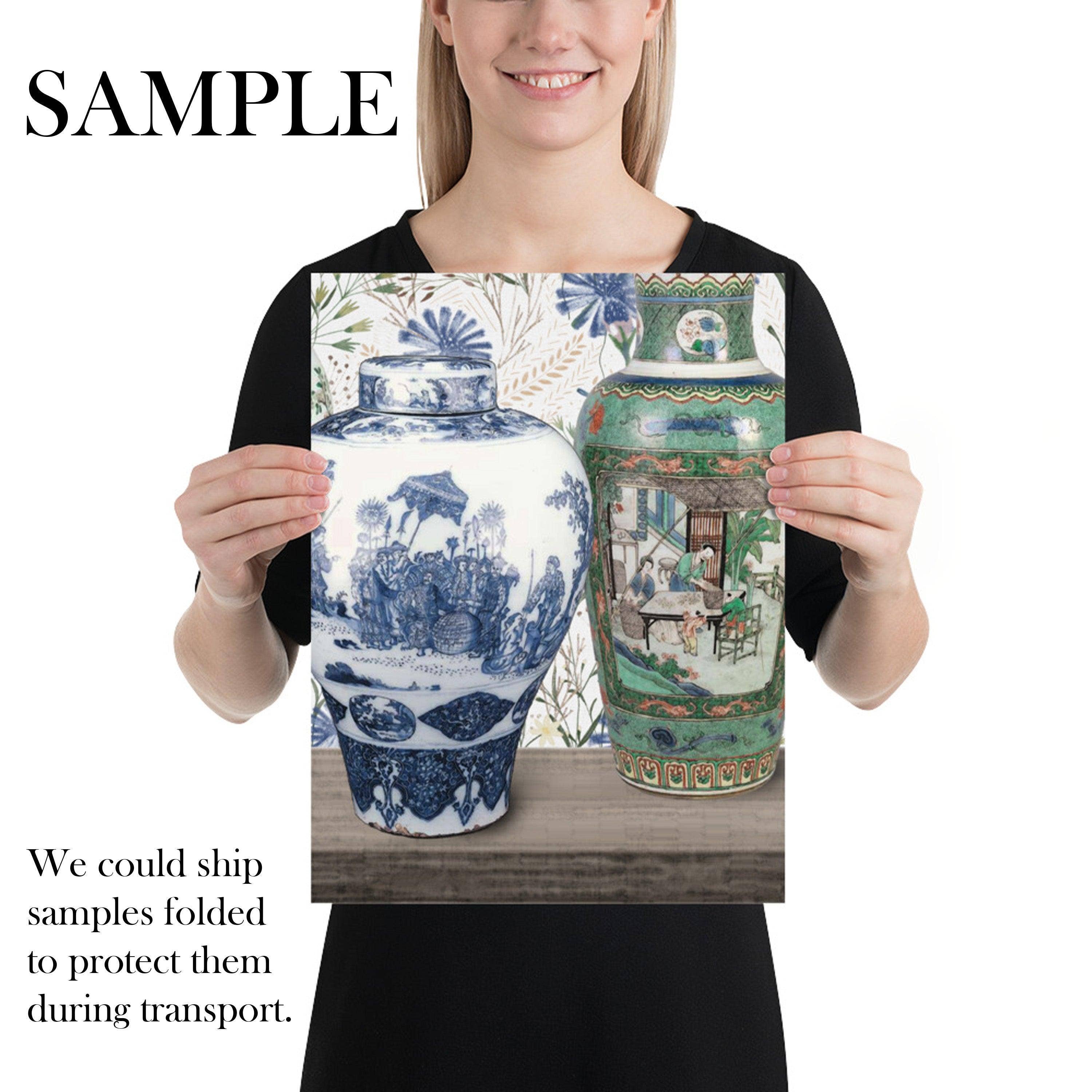 Wallpapers4Beginners - Wholesale Wallpaper - Chinoiserie Wallpaper with Ming Vases8