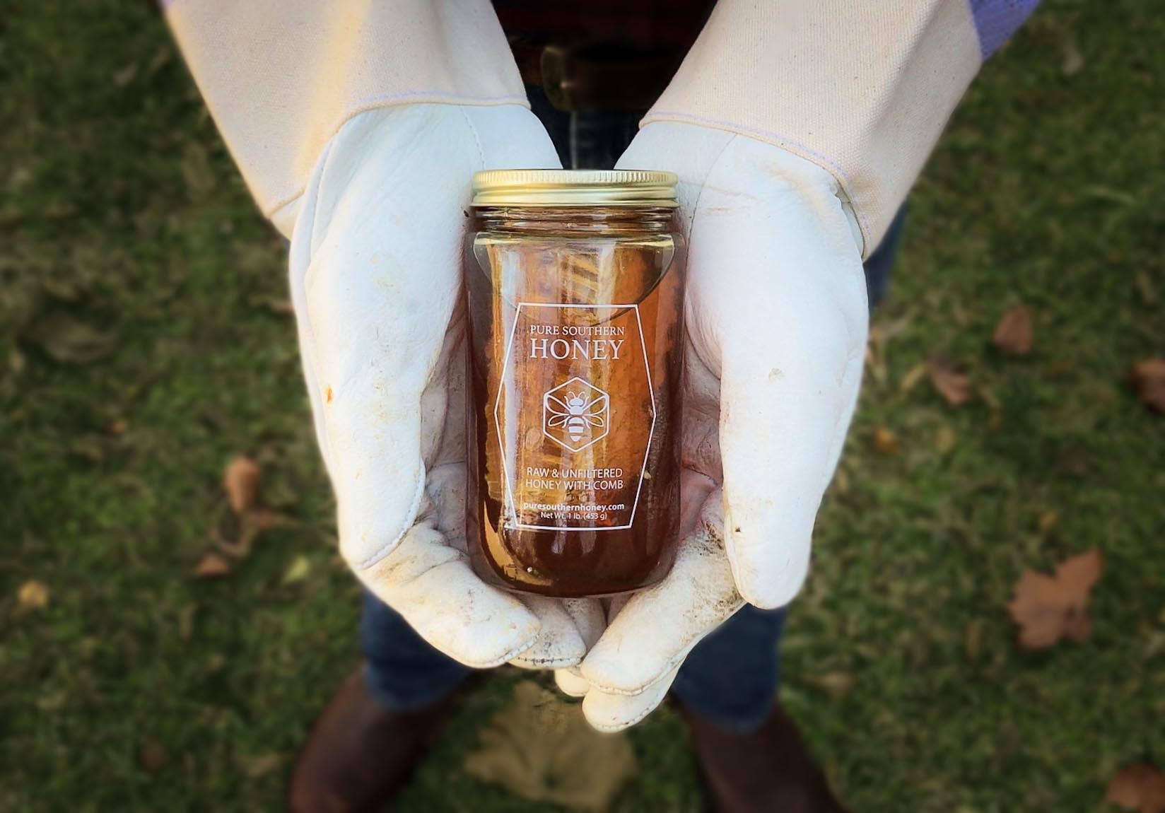 Pure Southern Honey - Wholesale Honey - Honey With Comb 1 Lb (12 Jars) Raw, Unfiltered, Unheated7