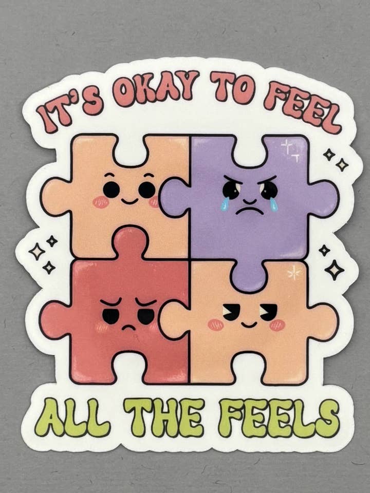 It's Okay to Feel All the Feels Sticker for wholesale by Made with Monday