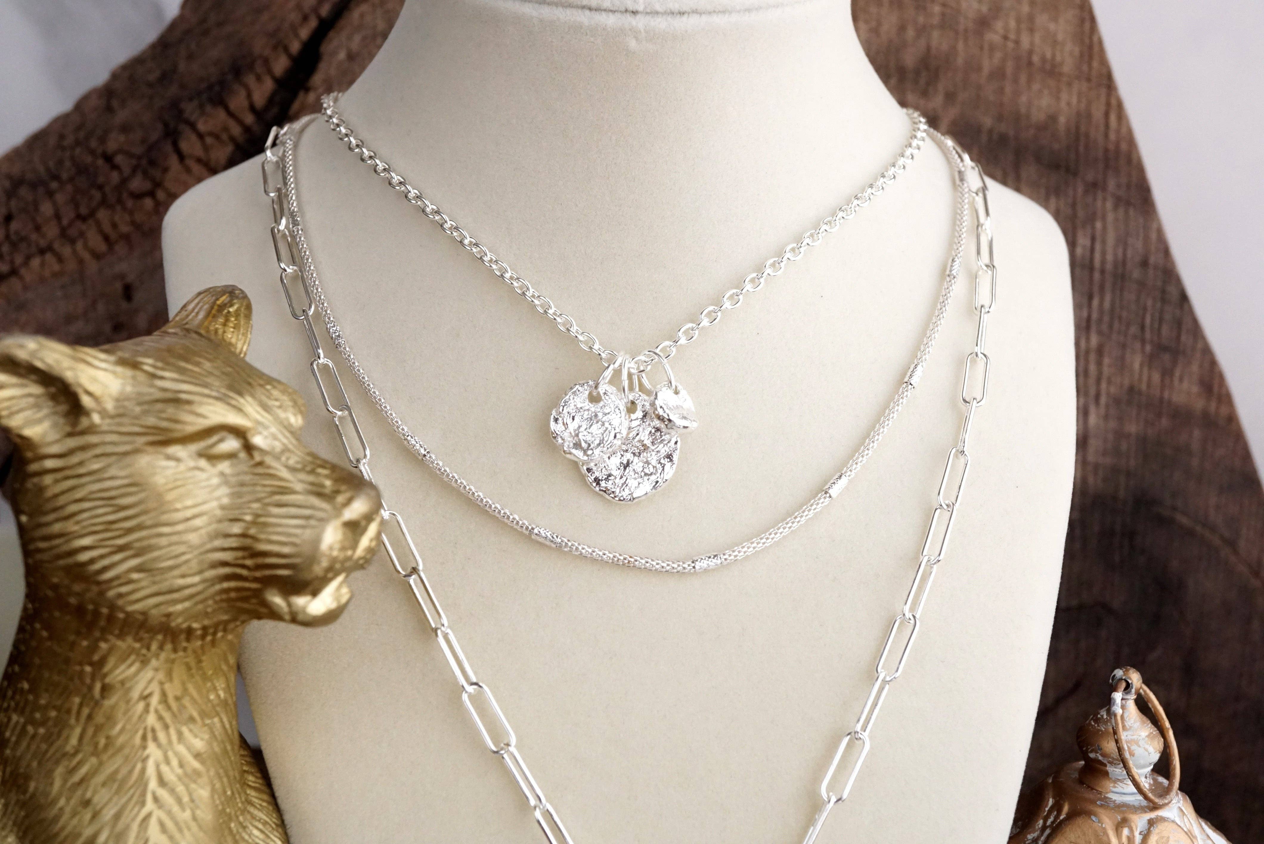 PennyLine inc - Wholesale Pendant/Charm Necklace - Treasure Trio – 3-in-1 Layered Hammered Coins Necklace10