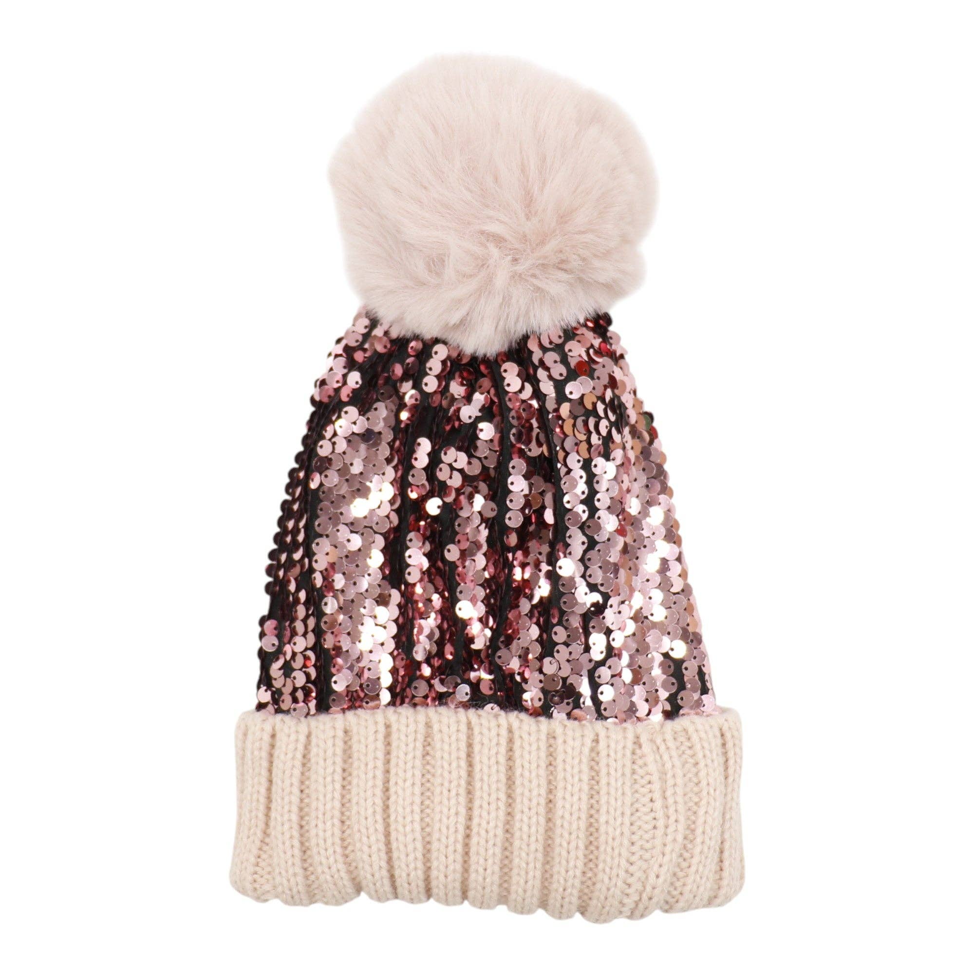 TAPA fashion – wholesale Mössa - Dam – Pom Pom Paljettmössa HA3715-1 (3ST)30