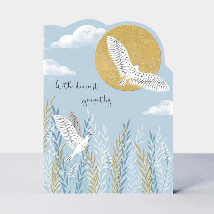 Rachel Ellen Designs – wholesale Sympathy card – Delilah - Sympathy/Birds0