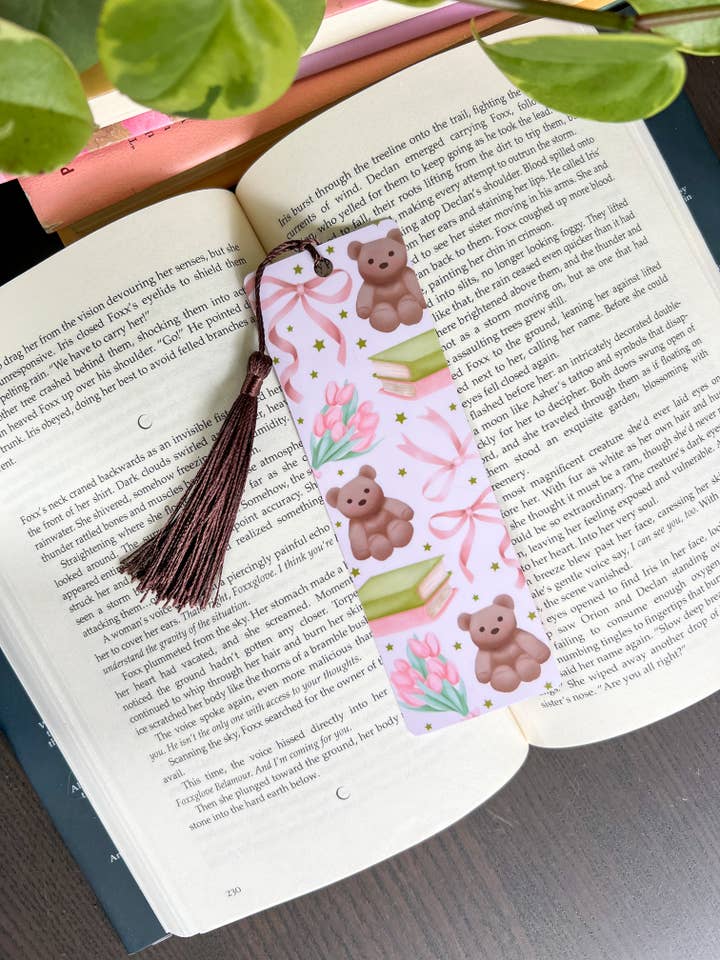 Teddy Bear Soft Girl Bookmark for wholesale by Chapter & Claw Studio