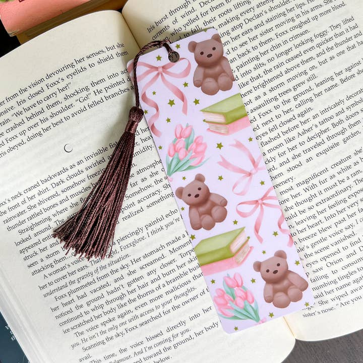 Teddy Bear Soft Girl Bookmark for wholesale by Chapter & Claw Studio
