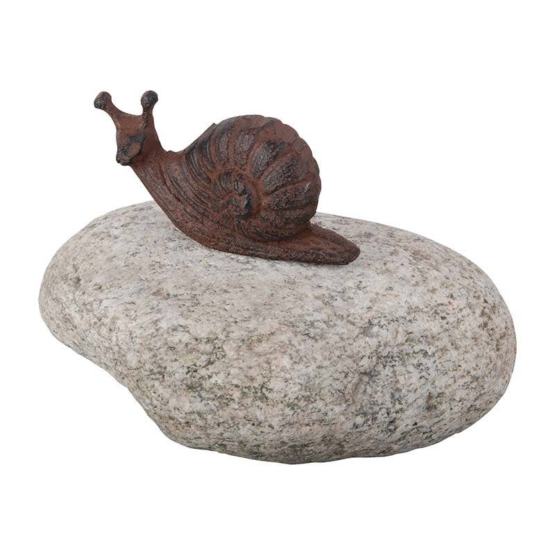 Esschert Design USA - Wholesale Outdoor Ornament/Decor - Animals on Rocks, Cast Iron, Antique Brown, 6 Asst. Styles6