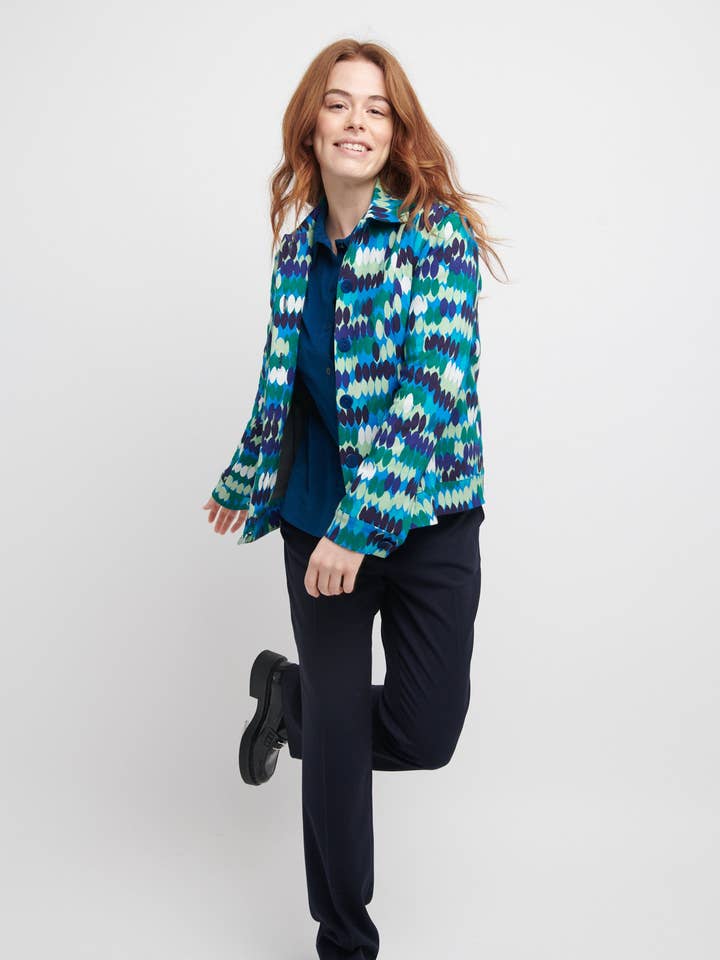 VOUGI JACKET IN BLUE for wholesale by MADE IN SENS