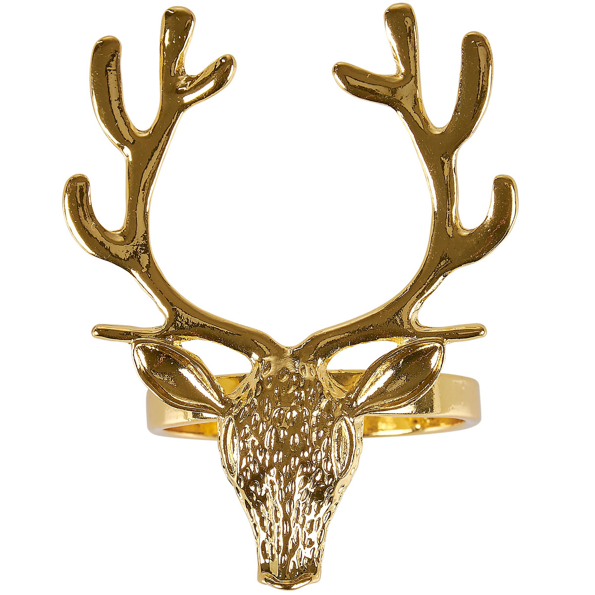 Primitives by Kathy - Wholesale Napkin Ring - Golden Deer Napkin Ring2
