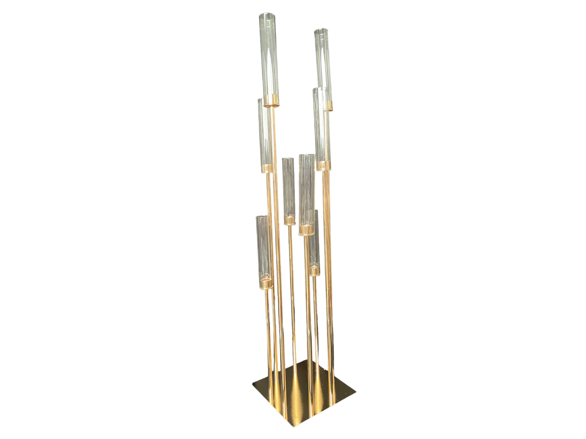 Decor N Beyond - Wholesale Candle Holder - 50" Gold 8 Arm Metal Candlestick Candelabra Centerpiece3