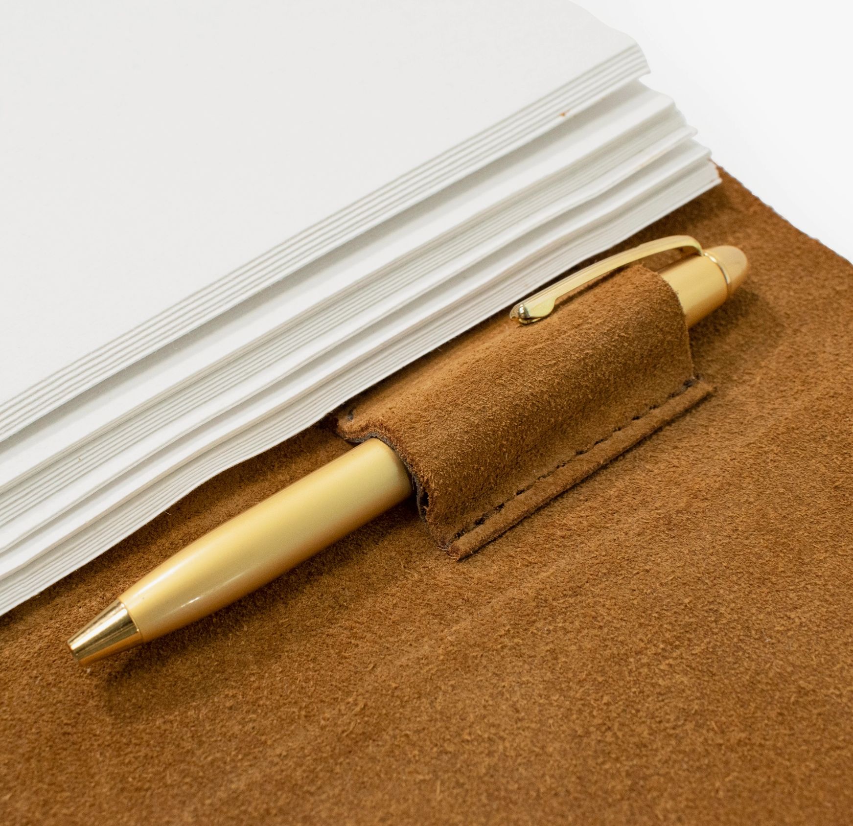 Andaluca - Wholesale Journal/Diary - Suede Journal w/ Organic Cotton Paper Large: Cognac4