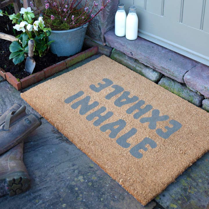 Inhale Exhale Doormat (90 x 60cm) for wholesale by Artsy Mats