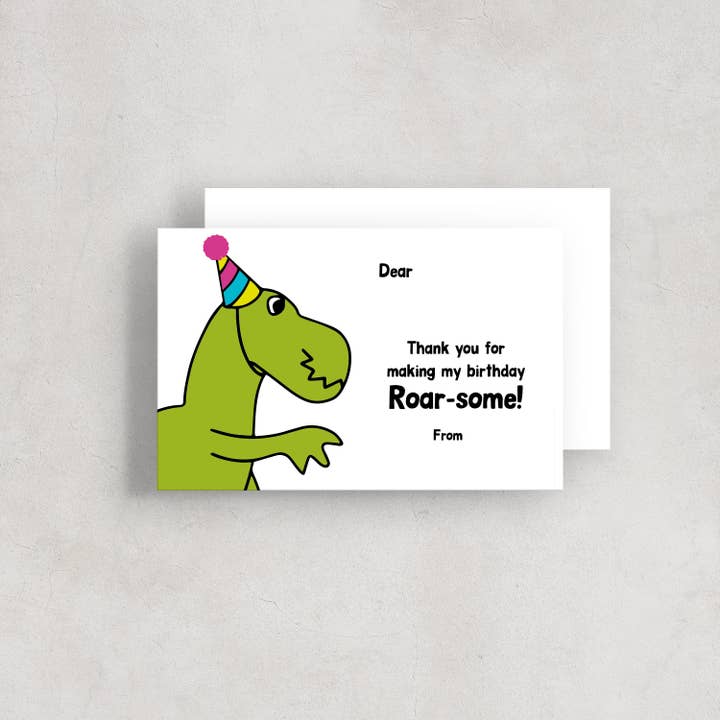 Children's Thank You Note Card Dinosaur for wholesale by The Dimpse