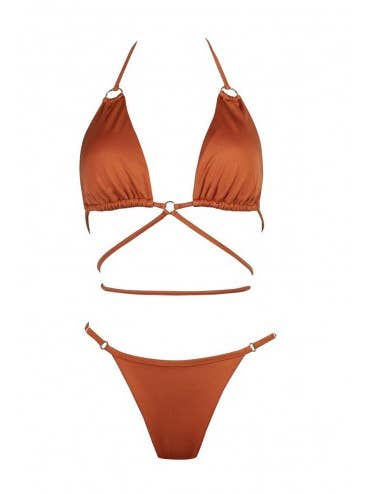 CINDY TRIANGEL KRYDDA GLÄNSANDE för wholesale av FollowMe Beachwear